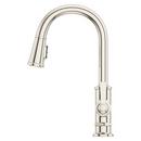 Pfister Polished Nickel Single Handle Pull Down Kitchen Faucet 