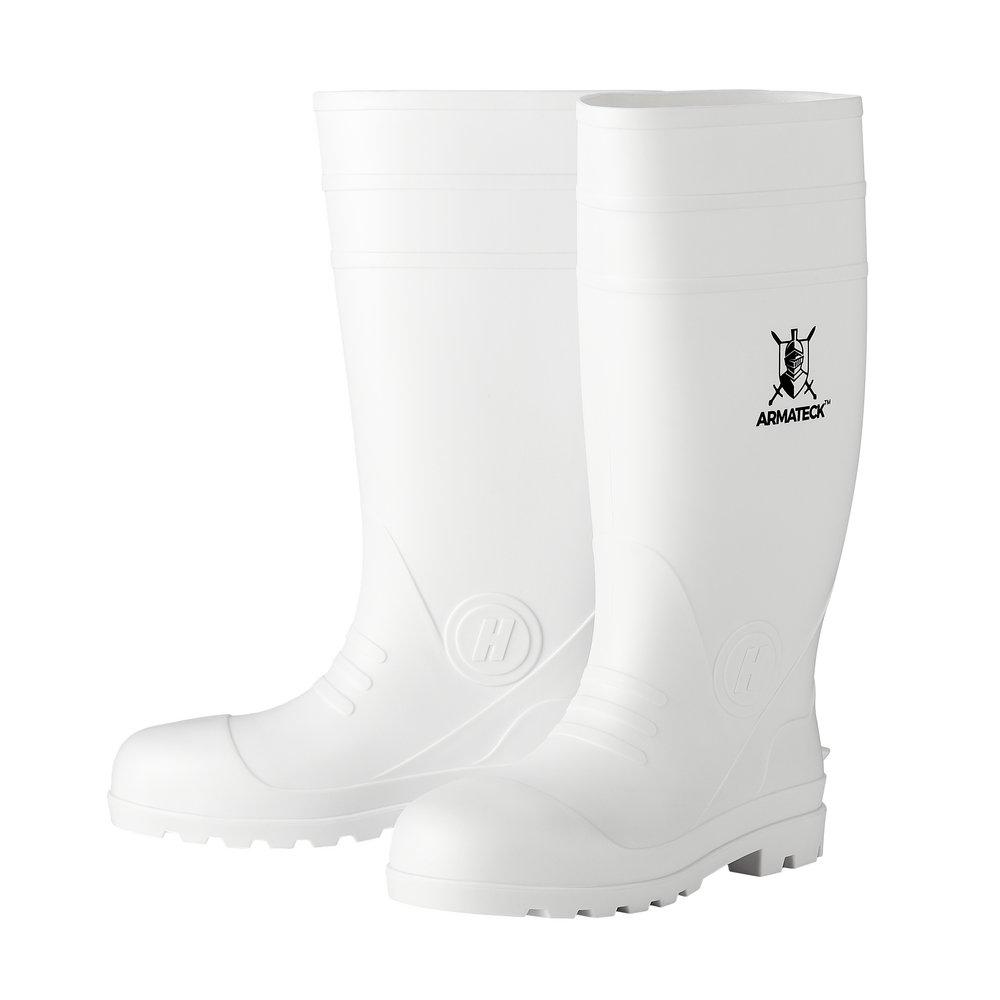 Armateck White Steel Toe Rain and Mud Boot in White 