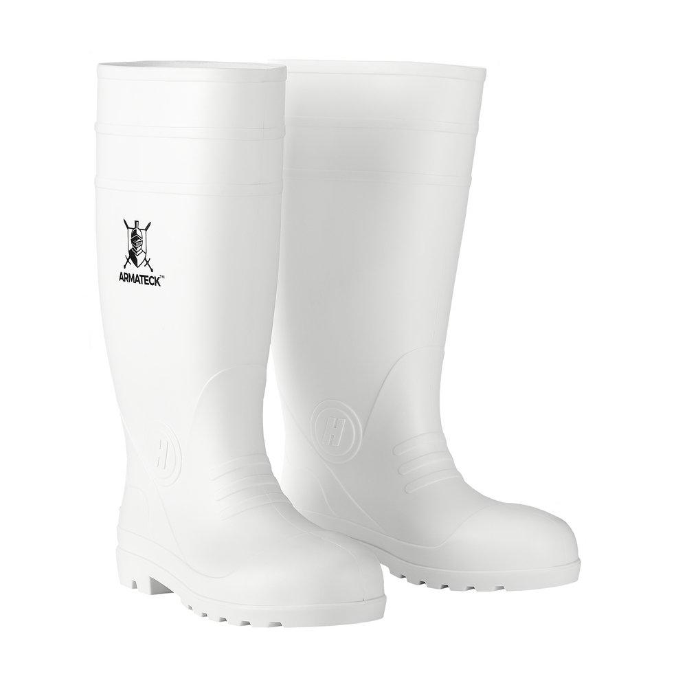 Armateck White Steel Toe Rain and Mud Boot in White 