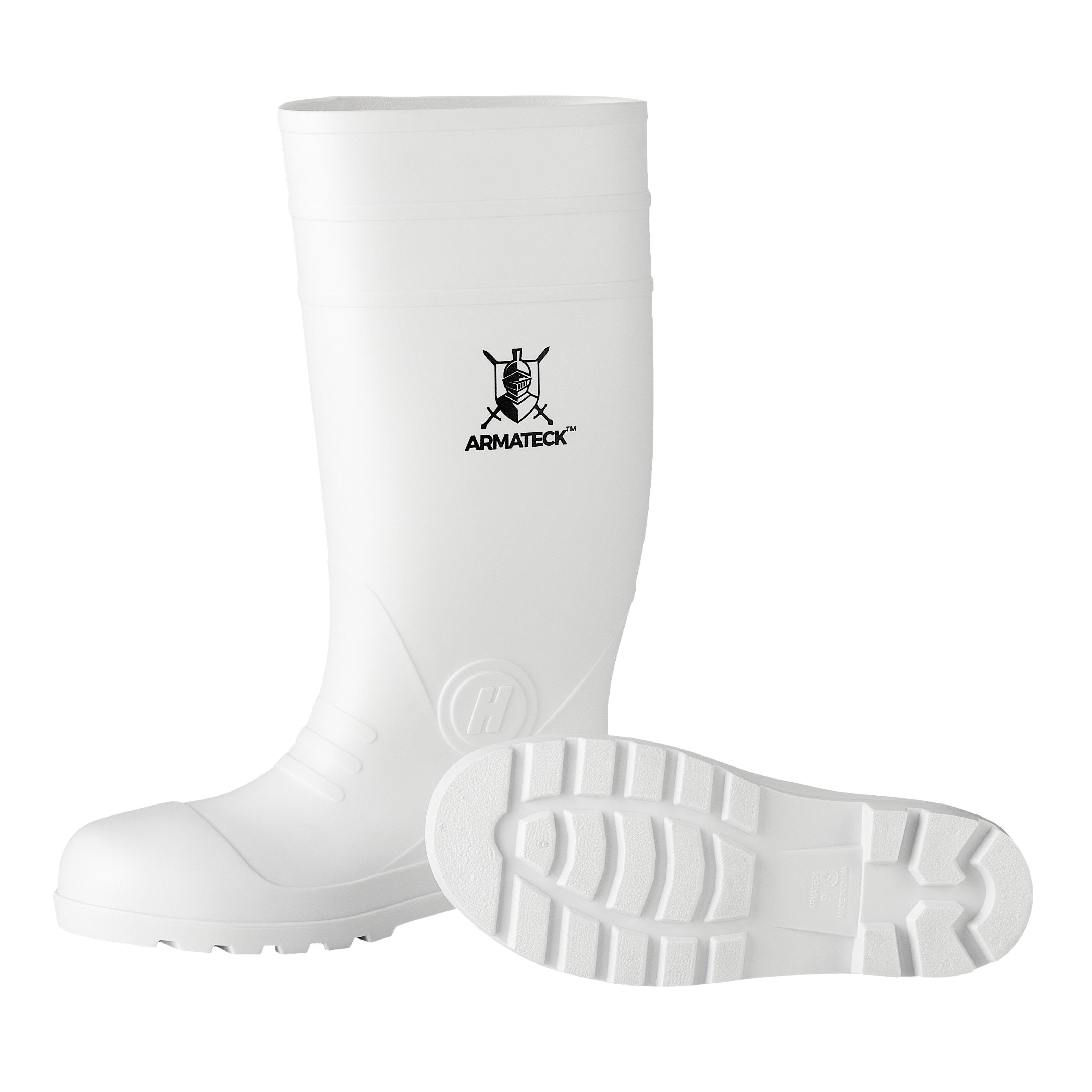 Armateck White Steel Toe Rain and Mud Boot in White 