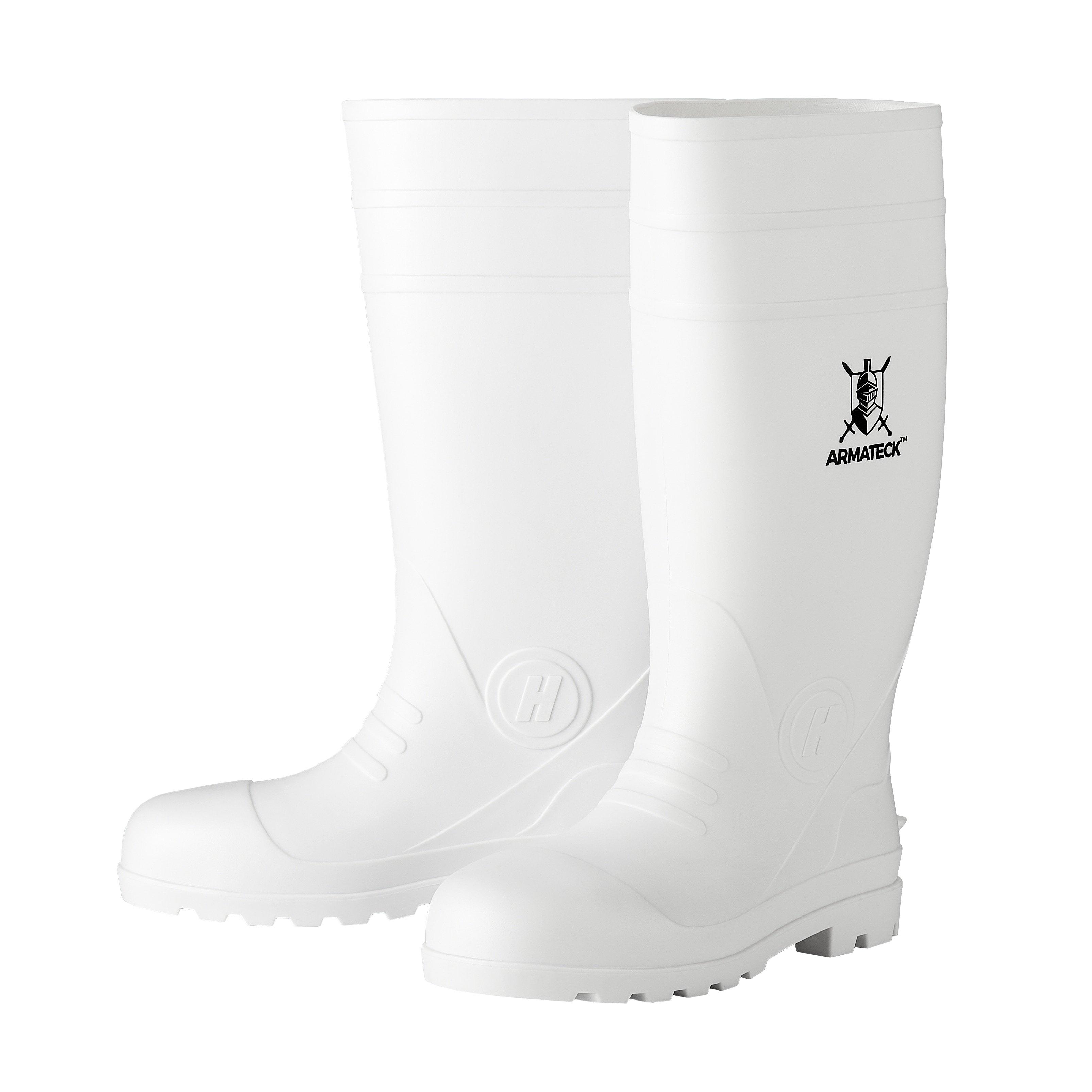 Armateck White Steel Toe Rain and Mud Boot in White 