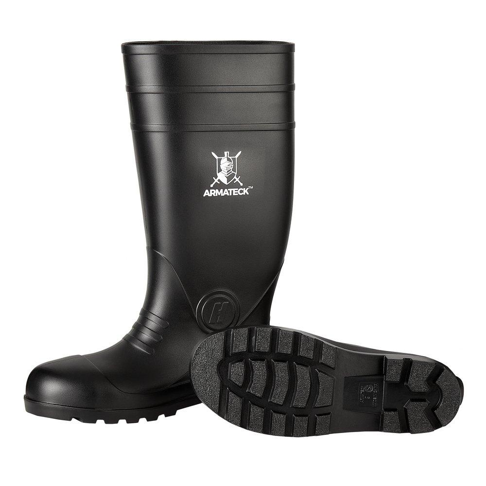 Armateck Black Steel Toe Rain and Mud Boot in Black 