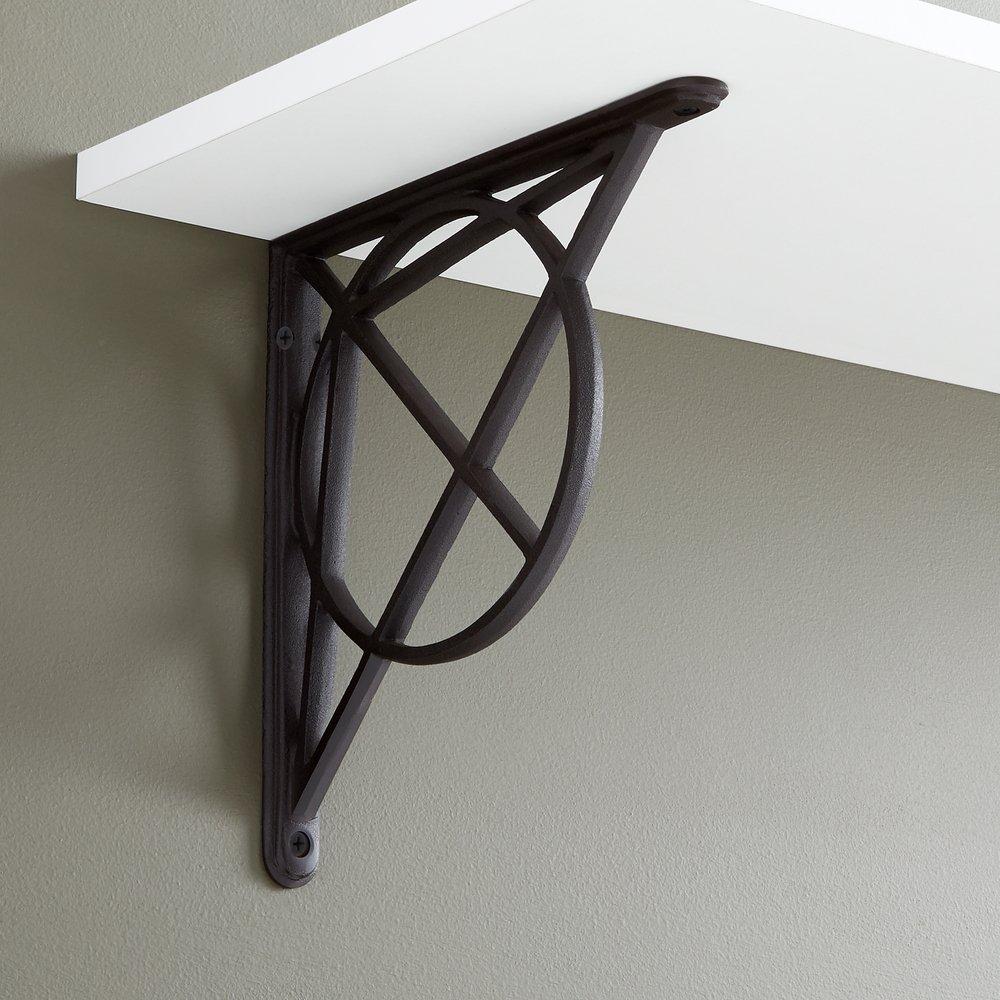 Signature Hardware Bronze Patina 10-1/8 in. Solid Bronze Shelf Bracket 