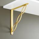 6 in. Solid Brass Shelf Bracket in Brushed Brass