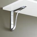 9-7/8 in. Solid Brass Shelf Bracket in Chrome