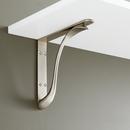 9-7/8 in. Solid Brass Shelf Bracket in Brushed Nickel