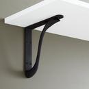 4 in. Cast Iron Shelf Bracket in Black Powder Coat