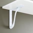 4 in. Cast Iron Shelf Bracket in White Powder Coat