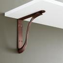 Signature Hardware Antique Copper 4 in. Solid Brass Shelf Bracket 