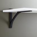 8 in. Cast Iron Shelf Bracket in Black Powder Coat