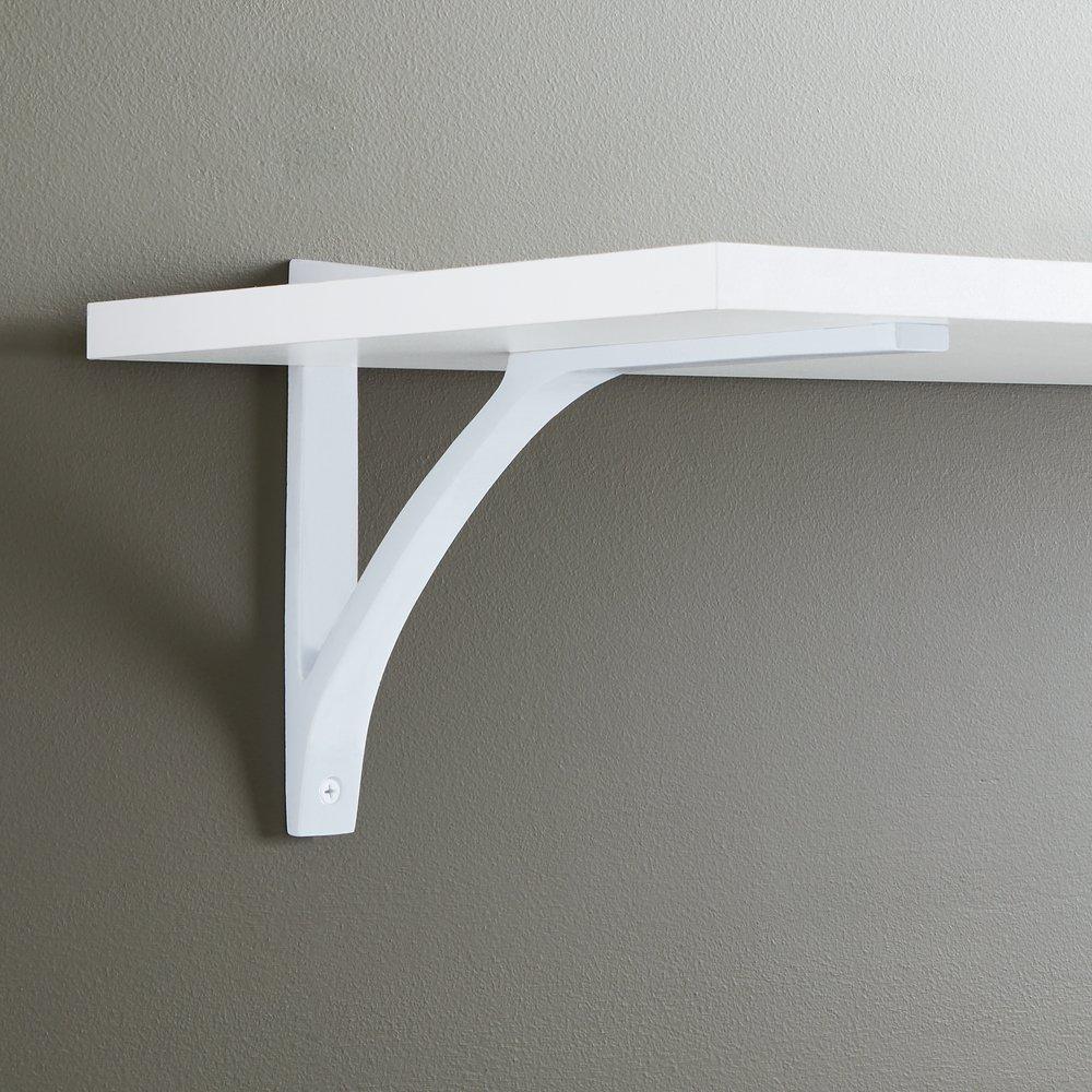 Signature Hardware White Powder Coat 4-1/8 in. Cast Iron Shelf Bracket 