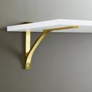 7-7/8 in. Brass Shelf Bracket in Brushed Brass