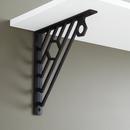 Signature Hardware Black Powder Coat 6-1/2 in. Cast Iron Shelf Bracket 