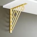 10 in. Solid Brass Shelf Bracket in Brushed Brass