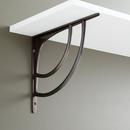10-1/8 in. Solid Brass Shelf Bracket in Antique Brass
