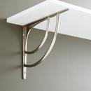 Signature Hardware Brushed Nickel 8 in. Solid Brass Shelf Bracket 