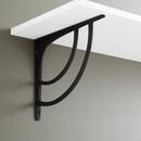 8 in. Cast Iron Shelf Bracket in Black Powder Coat