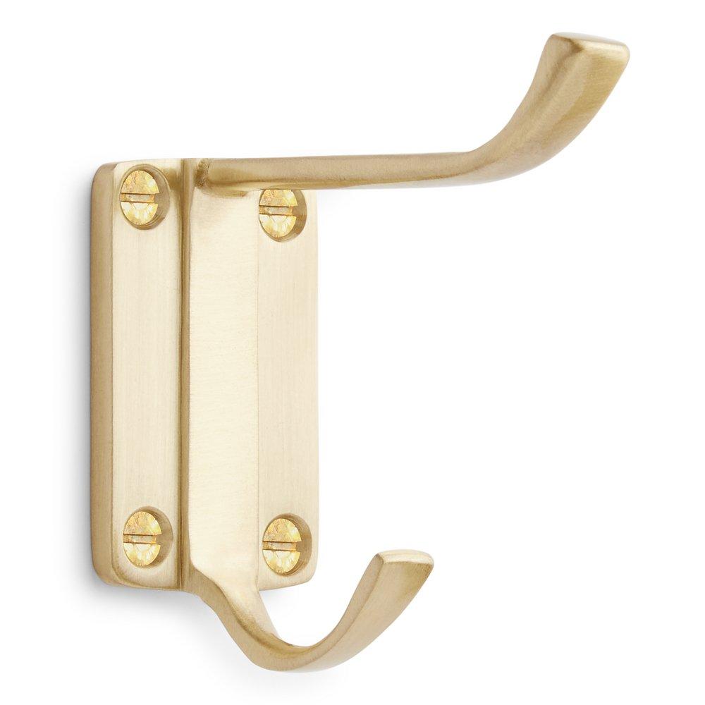 Signature Hardware Satin Black Solid Brass Coat Hook 