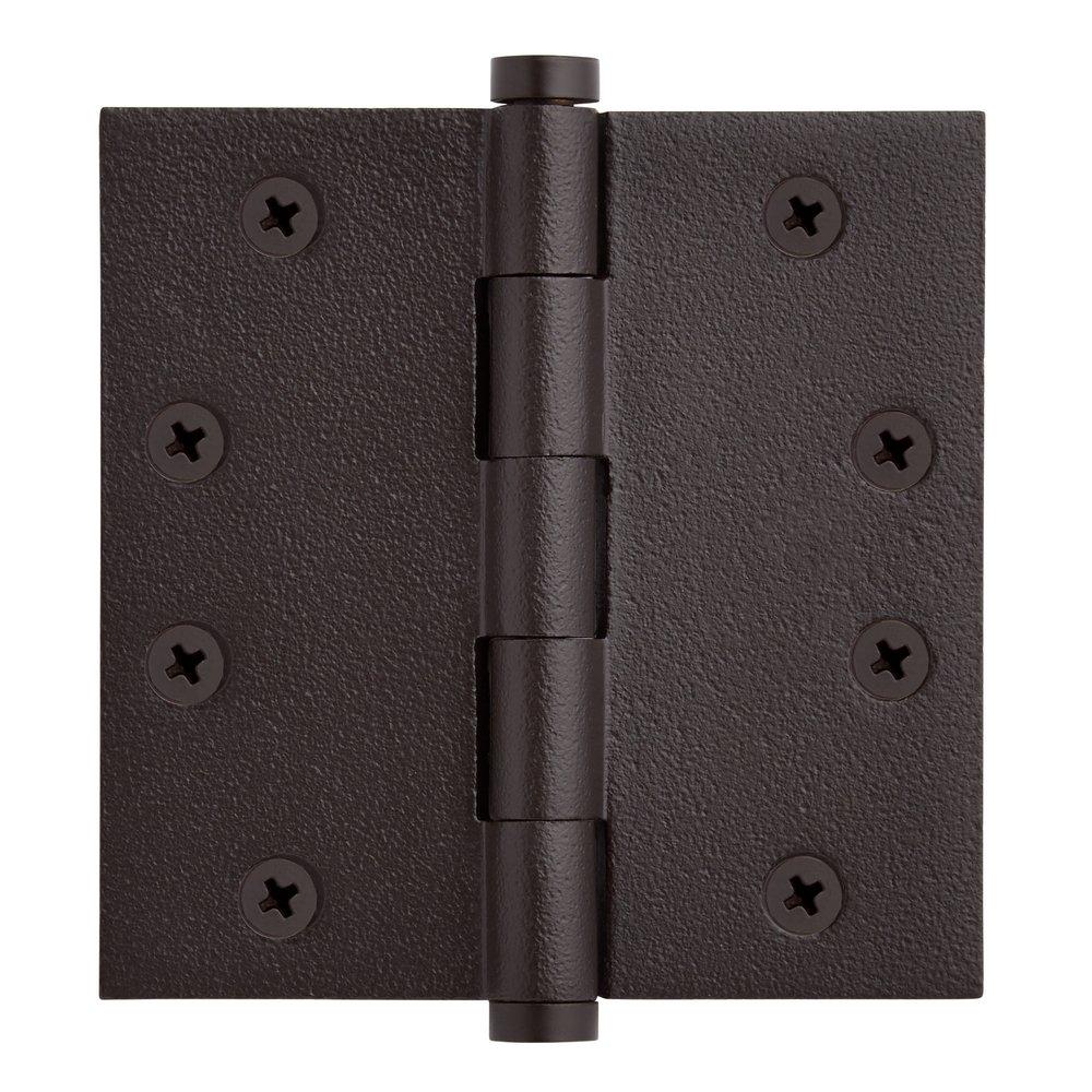 Signature Hardware Dark Bronze 4 in. Solid Bronze Mortise Door Hinge 