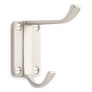 Signature Hardware Brushed Nickel Solid Brass Coat Hook 