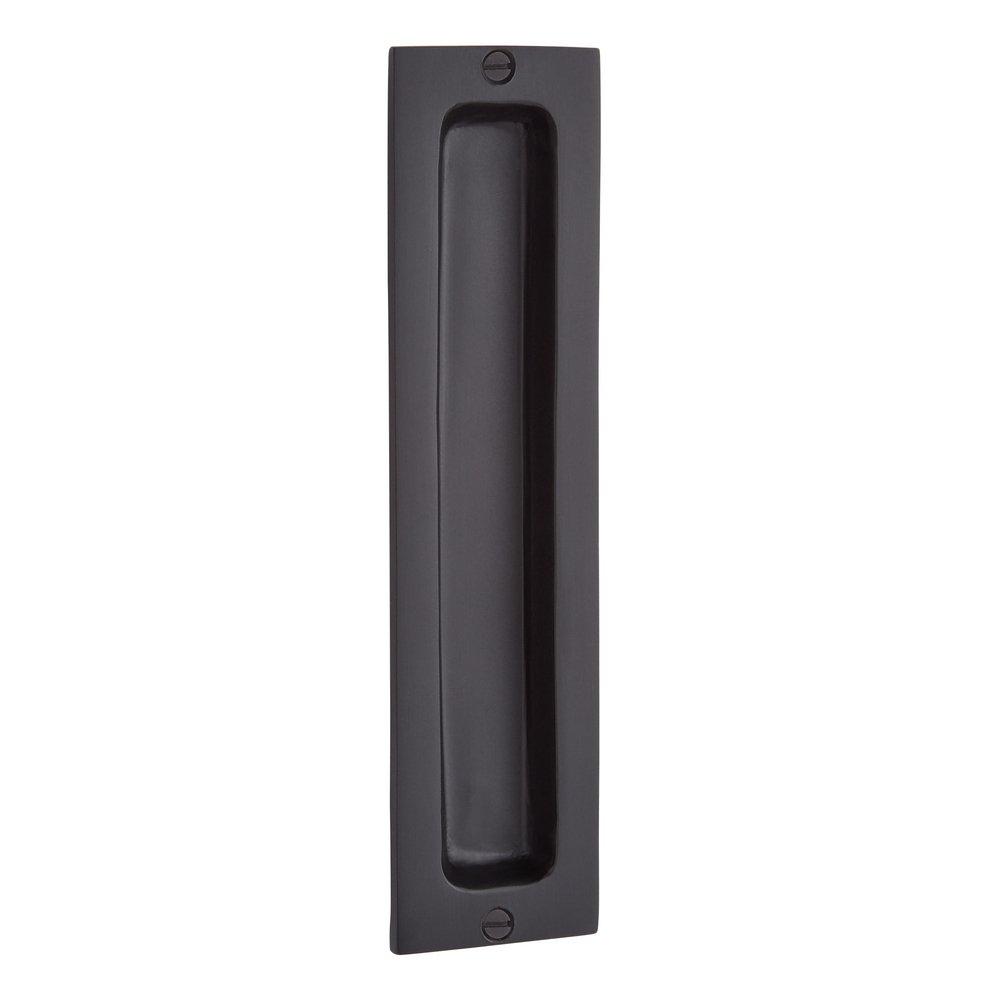 Signature Hardware Satin Black 2 x 8-1/4 in. Brass Rectangular Pocket Door Pull in Satin Black 