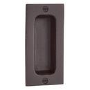 2 x 4 in. Bronze Rectangular Pocket Door Pull in Dark Bronze