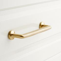 4 in. Center-to-Center Cabinet Pull in Satin Brass