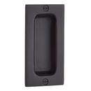 Signature Hardware Satin Black 2 x 4 in. Brass Rectangular Pocket Door Pull in Satin Black 