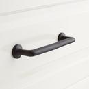 Signature Hardware Satin Black 5 in. Solid Brass Cabinet Pull 