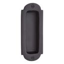 Signature Hardware Satin Black 2 x 5 in. Brass Ornate Pocket Door Pull in Satin Black 