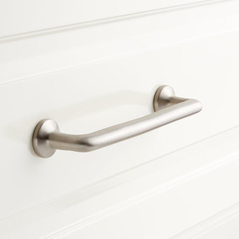 Signature Hardware Satin Brass 7 in. Solid Brass Cabinet Pull 