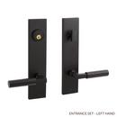 Brass Handle Entrance Door Set Lever in Satin Black
