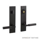 Brass Handle Entrance Door Set Lever in Satin Black