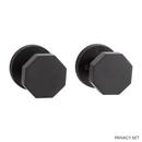 Signature Hardware Satin Black Solid Brass Privacy Interior Door Set Knob in Satin Black 