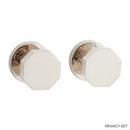 Solid Brass Privacy Interior Door Set Octagonal Knob in Polished Nickel