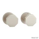 Solid Brass Privacy Interior Door Set Octagonal Knob in Brushed Nickel