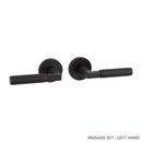 Brass Handle Passage Interior Door Set Lever in Satin Black