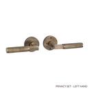 Signature Hardware Antique Brass Left Hand Privacy Interior Door Set Lever in Antique Brass 