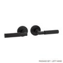 Signature Hardware Satin Black Passage Interior Door Set Lever in Satin Black 