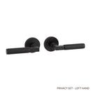 Signature Hardware Satin Black Left Hand Privacy Interior Door Set Lever in Satin Black 