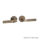 Signature Hardware Antique Brass Right Hand Privacy Interior Door Set Lever in Antique Brass 