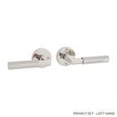 Brass Handle Privacy Interior Door Set Lever in Polished Nickel