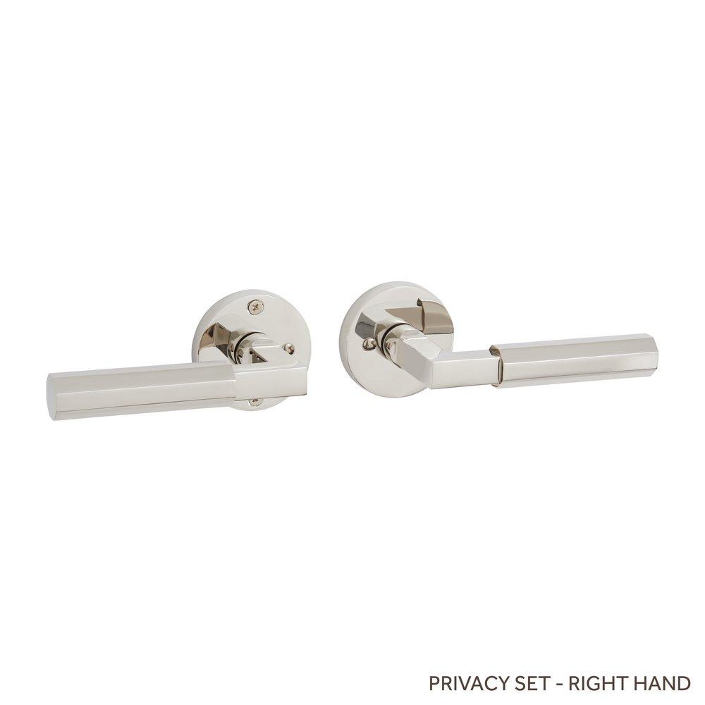 Signature Hardware Polished Nickel Privacy Interior Door Set Lever in Polished Nickel 