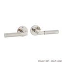 Brass Handle Privacy Interior Door Set Lever in Polished Nickel