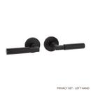 Brass Handle Privacy Interior Door Set Lever in Satin Black