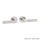 Brass Handle Privacy Interior Door Set Lever in Polished Nickel