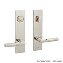 Brass Handle Entrance Door Set Lever in Polished Nickel