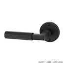 Signature Hardware Satin Black Left Hand Dummy Interior Door Set Lever in Satin Black 