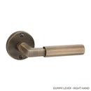 Brass Handle Right Hand Dummy Interior Door Set Lever in Antique Brass