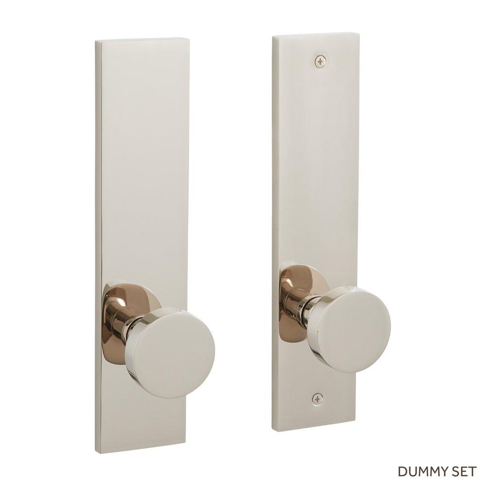 Signature Hardware Polished Nickel Solid Brass Dummy Entrance Door Set Knob in Polished Nickel 